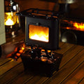 Portable Cast Iron Camping Cooker Stove – Outdoor Cooking Stove with Mica Viewing Windows