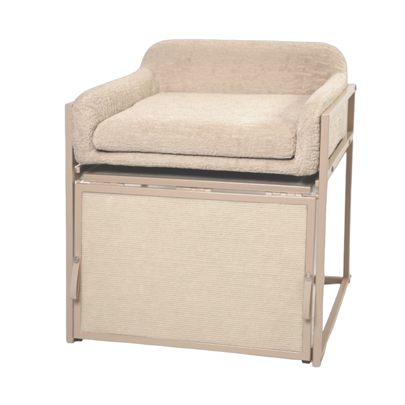 Elevated Pet Chair with Built-In Ramp – Cozy Dog Seat for Home, Office & Bedside