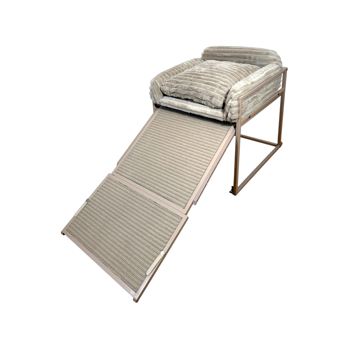 Elevated Pet Chair with Built-In Ramp – Cozy Dog Seat for Home, Office & Bedside