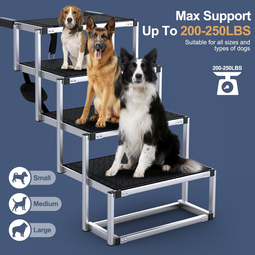 # Extra-Wide Foldable Dog Ramp & Stairs for Cars, SUVs & Trucks